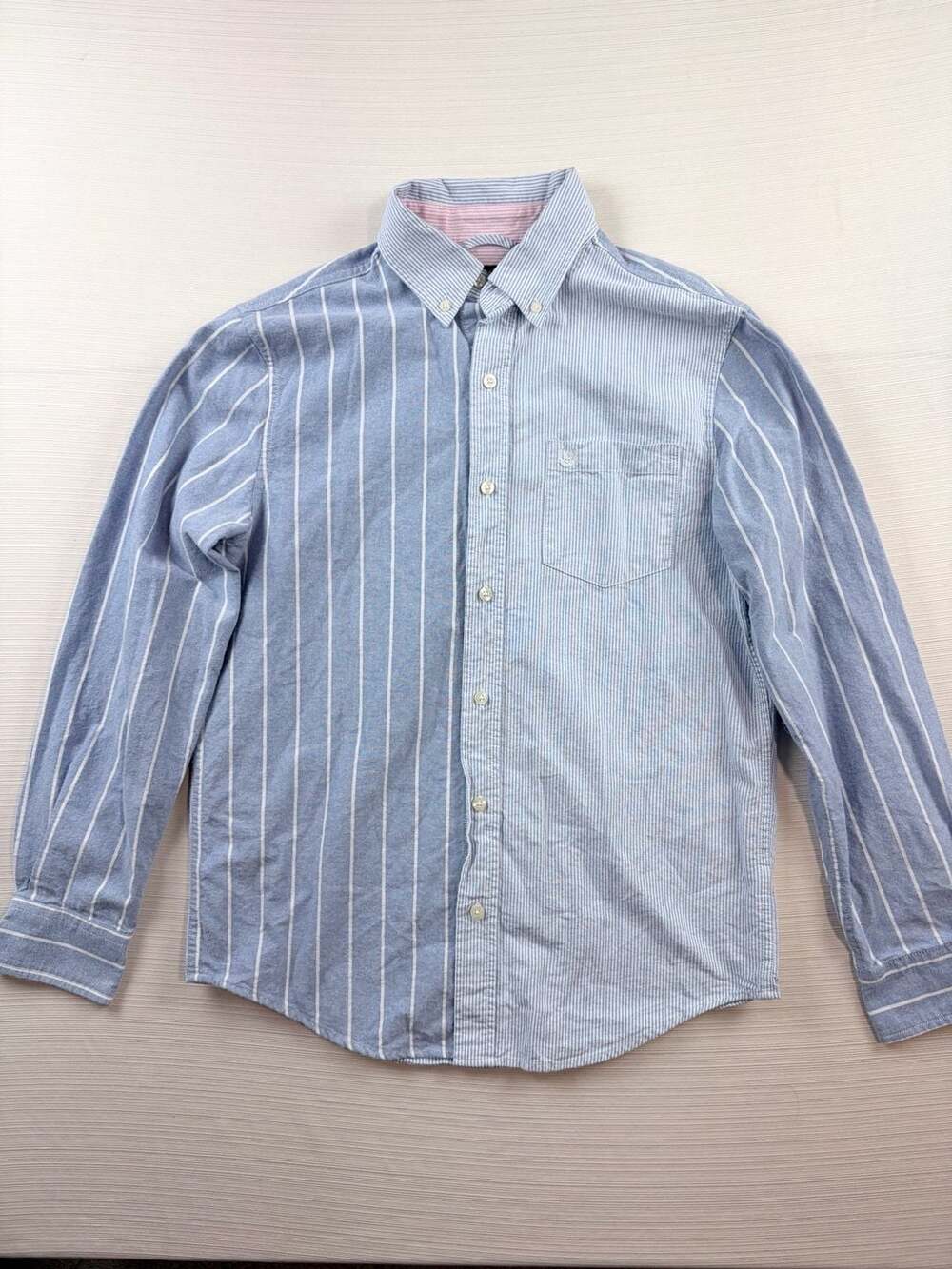 Chaps Button Down Shirt Size S Blue Seacoast Wash Striped Long Sleeve